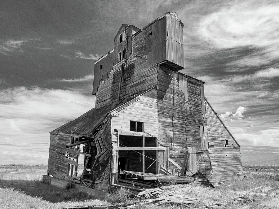 The Collapsing Granary In Black and White.... Photograph by David Choate