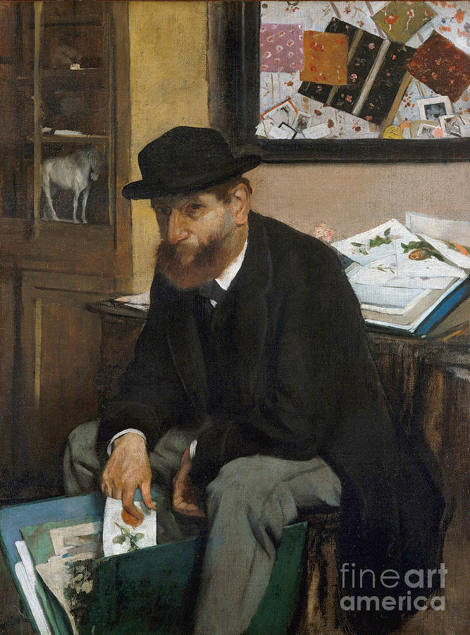 The Collector of Print Painting by Edgar Degas