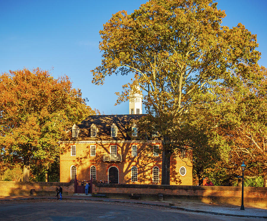 The Colonial Capitol in Williamsburg in Autumn Photograph by Rachel Morrison