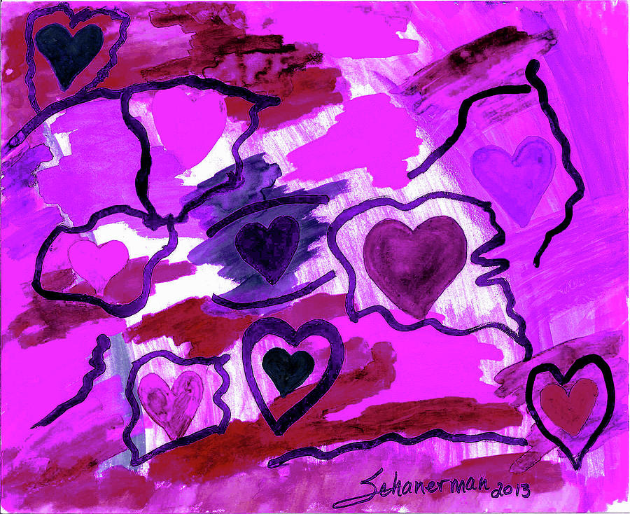 The Color Of Passion - The Color Of Love Painting by Susan Schanerman