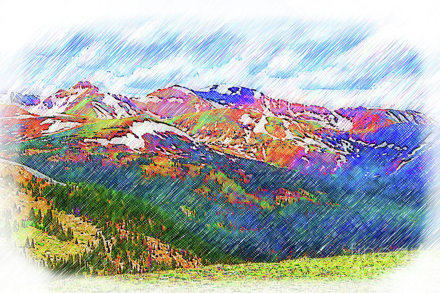 The Colorado Continental Divide on Loveland Pass Digital Art by Kirt Tisdale