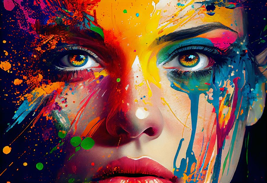 The colorful beautiful woman Digital Art by Vered Fridler - Fine Art ...