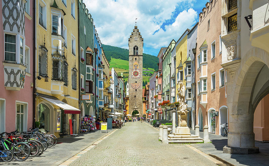 The colorful town of Vipiteno on a summer day, Trentino Alto Adige, northern Italy Photograph by Stefano Valeri - Pixels