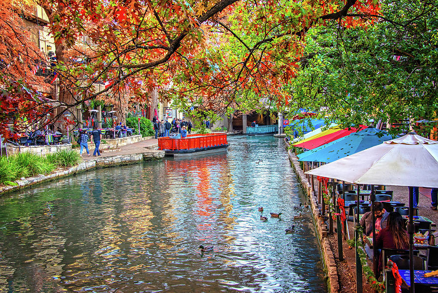 The Colors of Fall on the Riverwalk Photograph by Lynn Bauer