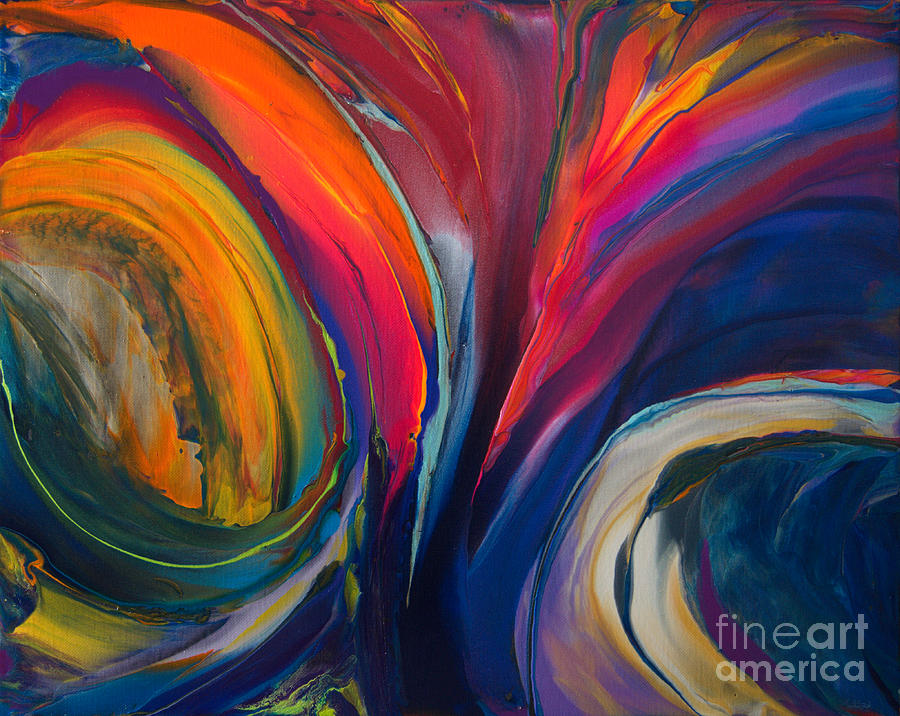 The Colors of Paradise 8697 Painting by Priscilla Batzell Expressionist ...