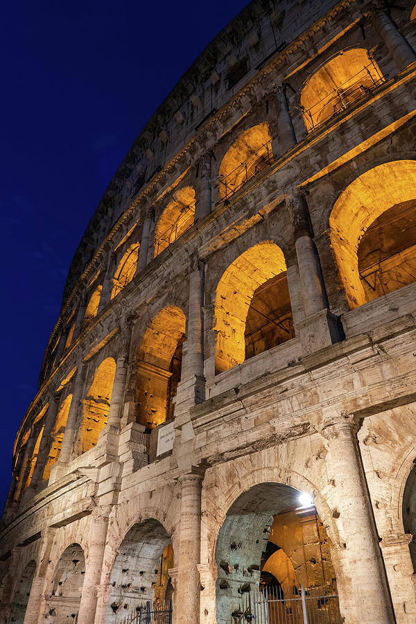 The Colosseum By Night In Rome Photograph by Artur Bogacki