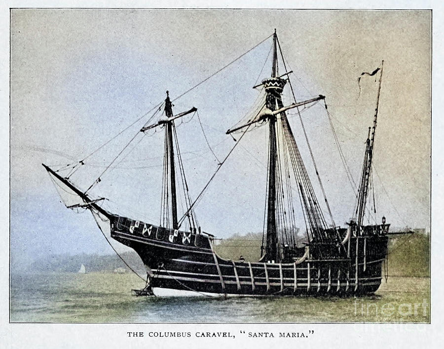 The Columbus Caravel Santa Maria f1 Photograph by Historic Illustrations