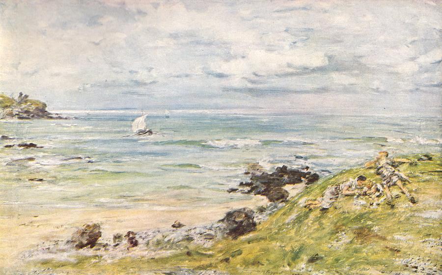 Beach Painting - The Coming of St Columbia by William McTaggart