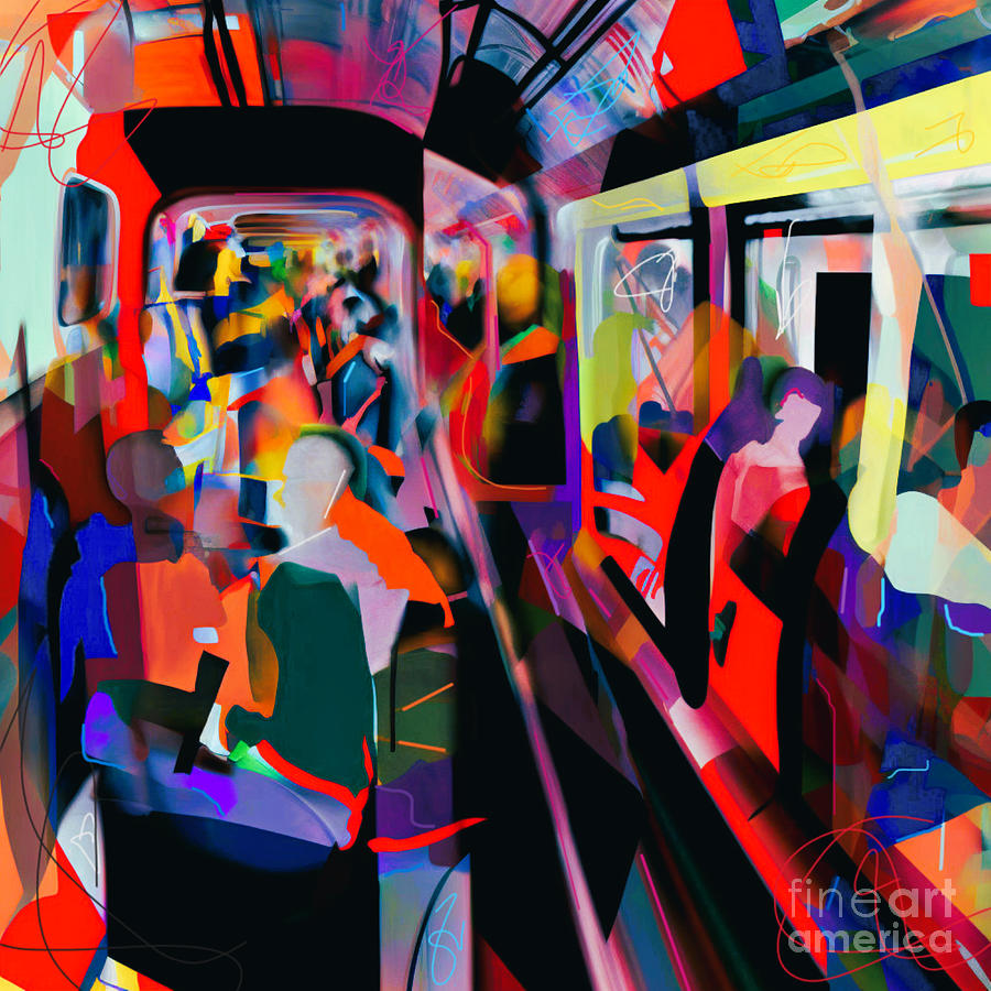 The Commute Art Print Painting by Crystal Stagg