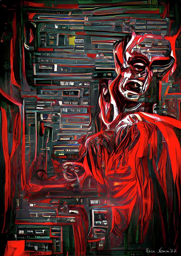 The Computer Demon Digital Art by Rein Nomm