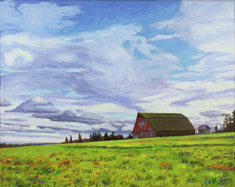 The Comstock Barn Painting by Stacey Neumiller