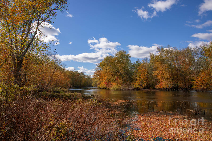 The Concord River, Concord Massachusetts in Autumn Photograph by Diane Diederich