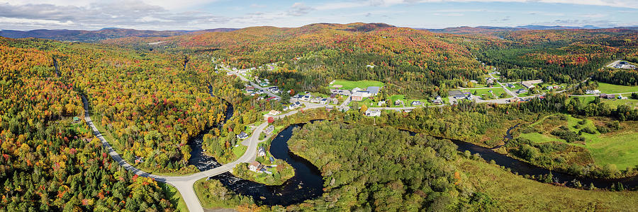 The Connecticut River Flows Past Pittsburg, New Hampshire Panorama Photograph by John Rowe