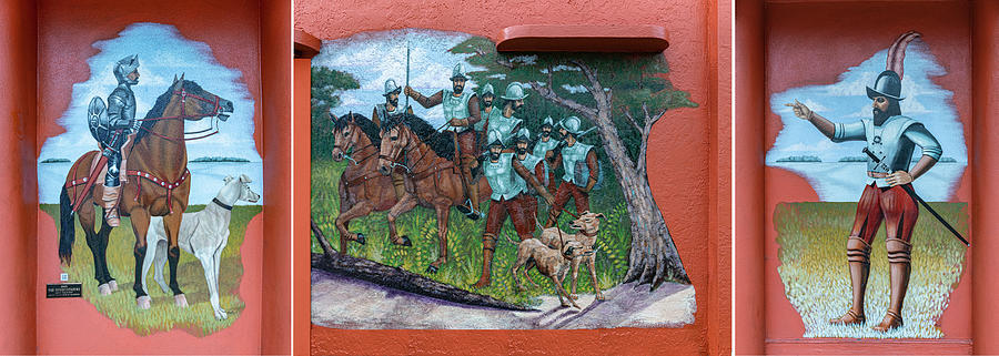 The Conquistadors Photograph by Punta Gorda Historic Mural Society