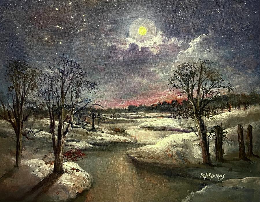 Winter Painting - The Constellation Orion by Rand Burns