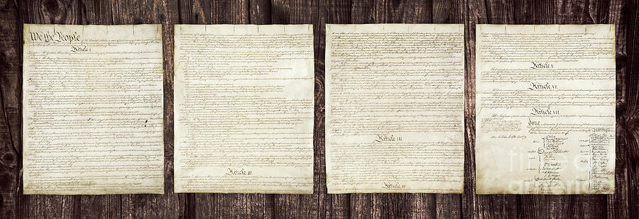 Vintage Photograph - The Constitution of the United States by Best of Vintage