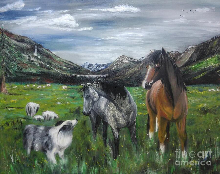 The Conversation Painting by Call Me Abbie - Abbie Shores The Conversation Painting by Call Me Abbie - Abbie Shores