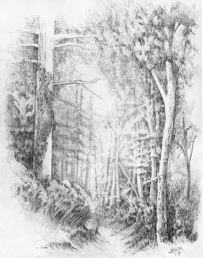 The Conversation Drawing by Joel Keener The Conversation Drawing by Joel Keener