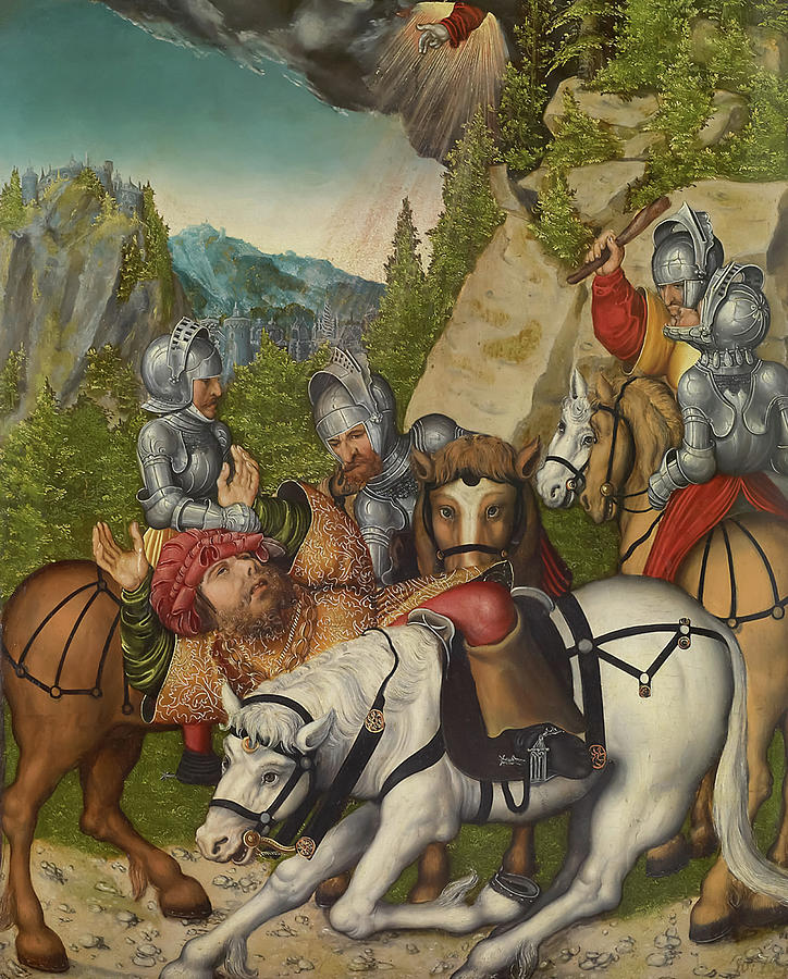 Berlin Painting - The Conversion of St Paul by Lucas Cranach the Younger