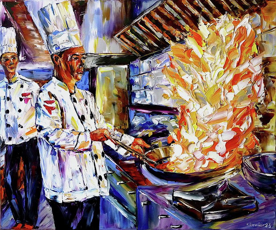 The cook and his apprentice Painting by Mirek Kuzniar - Fine Art America