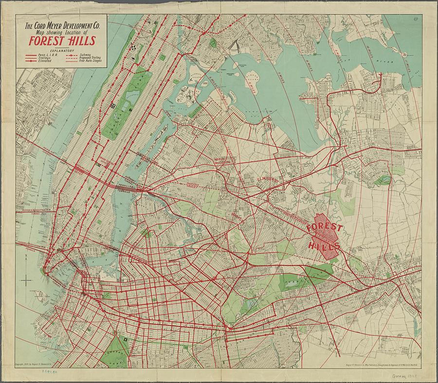 The Cord Meyer Development Co map showing location of Forest Hills ...