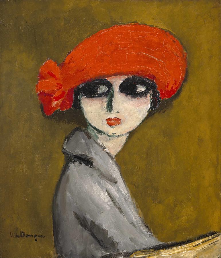 Girl With A Red Hat Painting - The Corn Poppy Girl with a Red Hat 1911 by Kees van Dongen