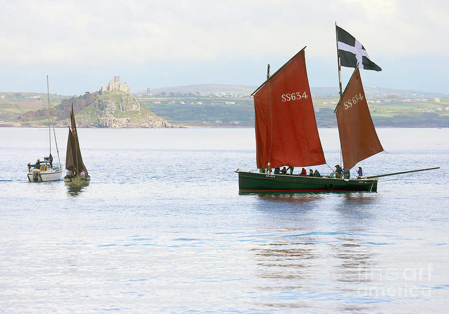 The Cornish lugger, Barnabas Photograph by Tony Mills