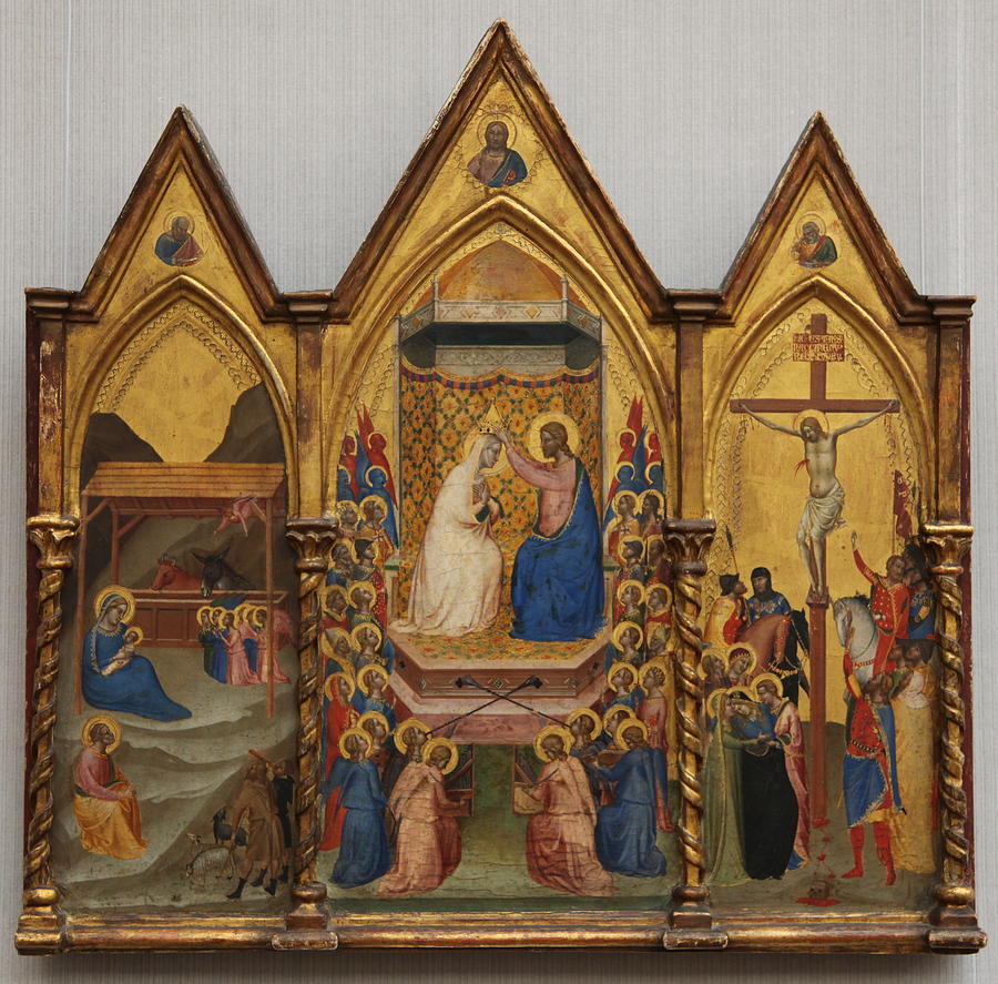 Virgin Painting - The Coronation of the Virgin by Bernardo Daddi