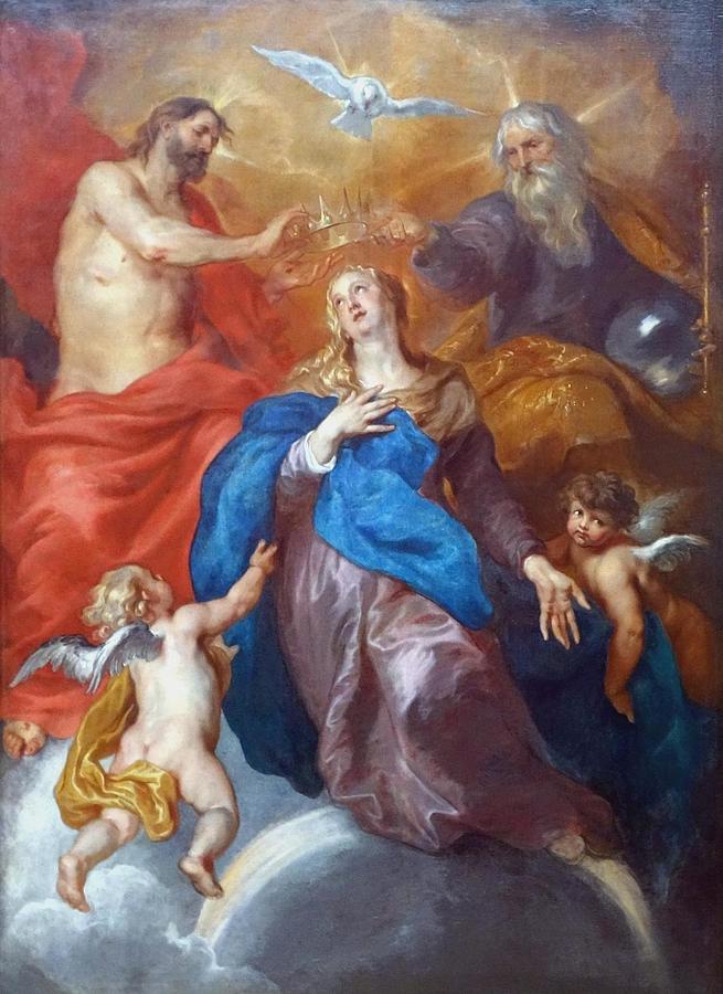 The Coronation of the Virgin Painting by Thomas Willeboirts Bosschaert ...