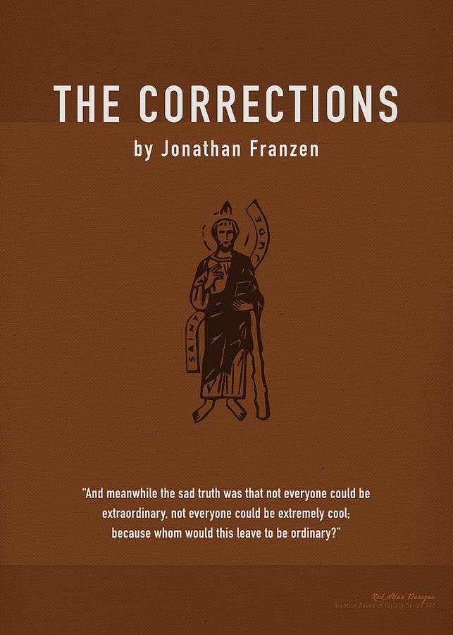 Book Mixed Media - The Corrections by Jonathan Franzen Greatest Book Series 141 by Design Turnpike