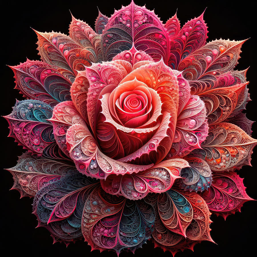 The Cosmic Bloom Digital Art by Bill and Linda Tiepelman