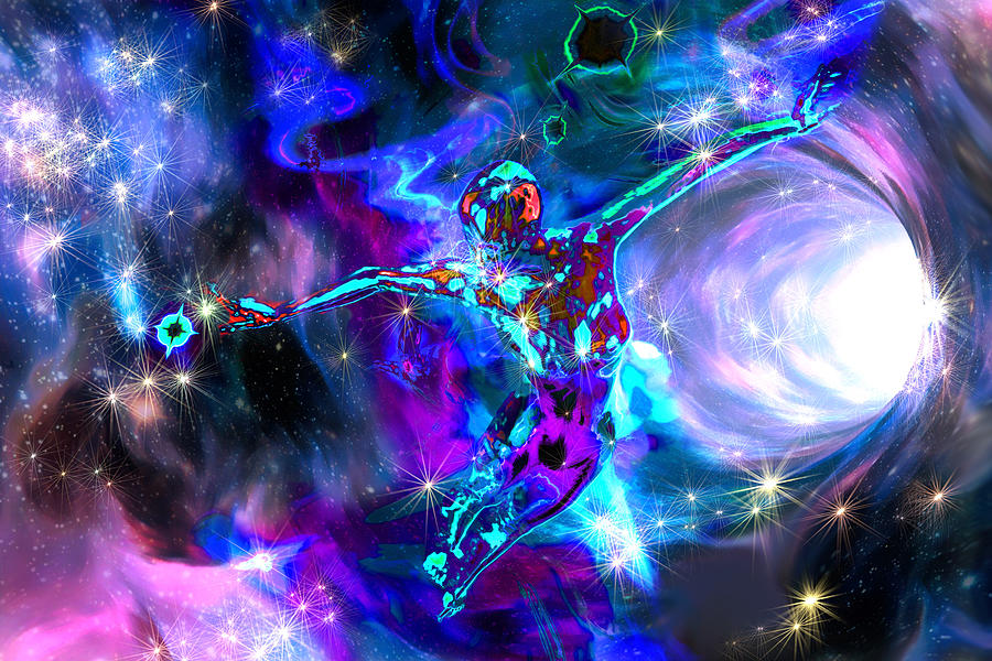 The Cosmic Juggler 2 Digital Art by Lisa Yount