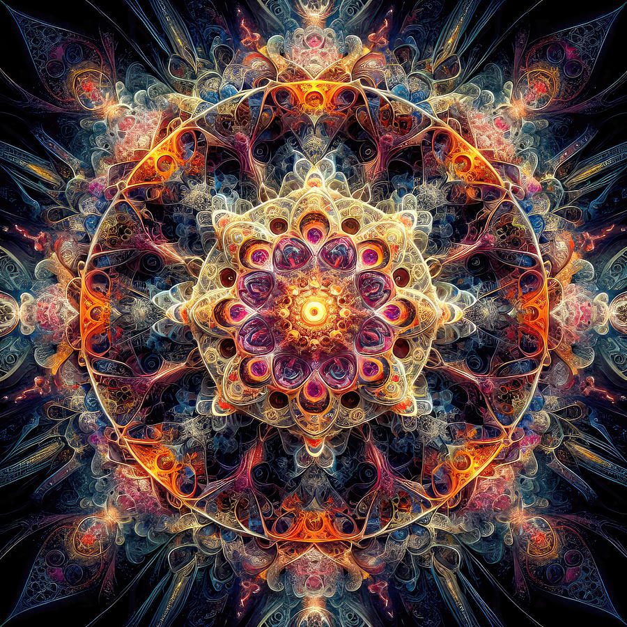 Abstract Digital Art - The Cosmic Tapestry by Bill and Linda Tiepelman