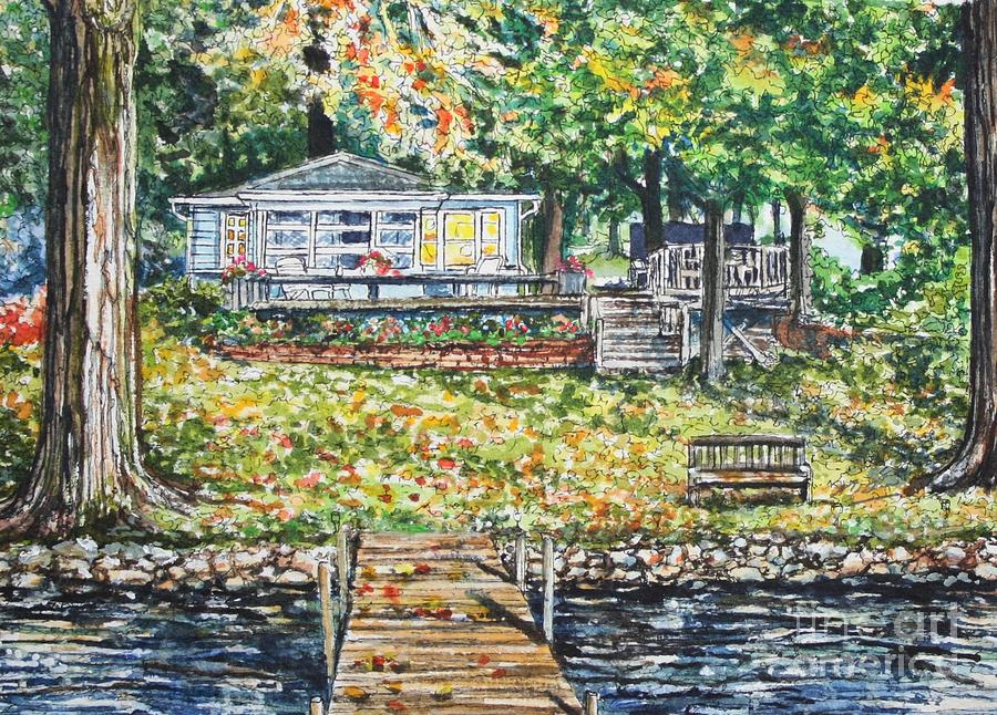 The Cottage At Baldwins Lake Painting