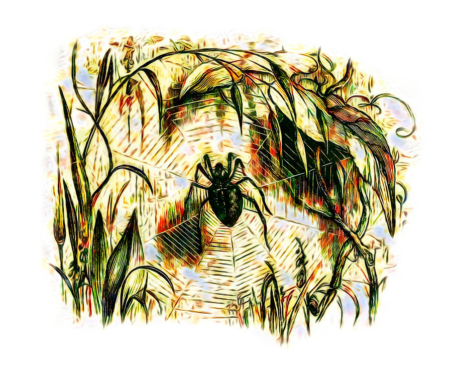 The Country Spider Digital Art by Steve Taylor
