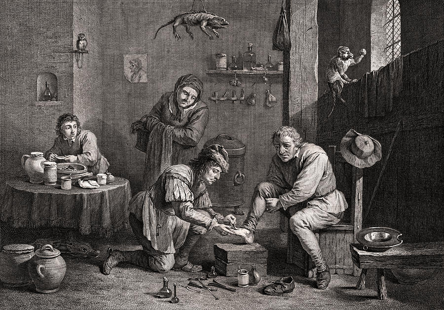 The Country Surgeon at Work Drawing by Keith Lance