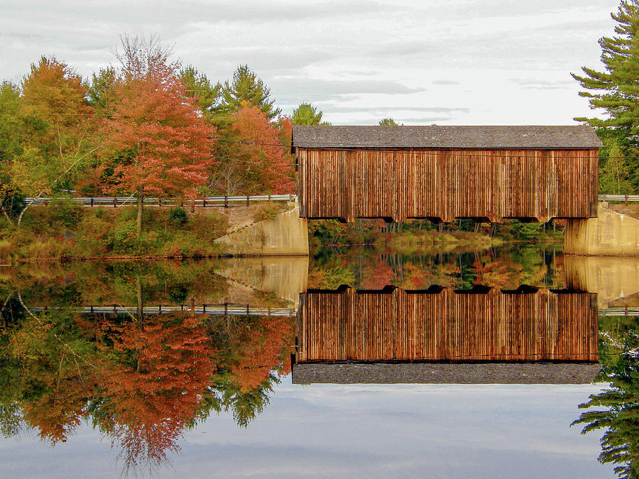 The County Bridge, NH Photograph by Len Bomba