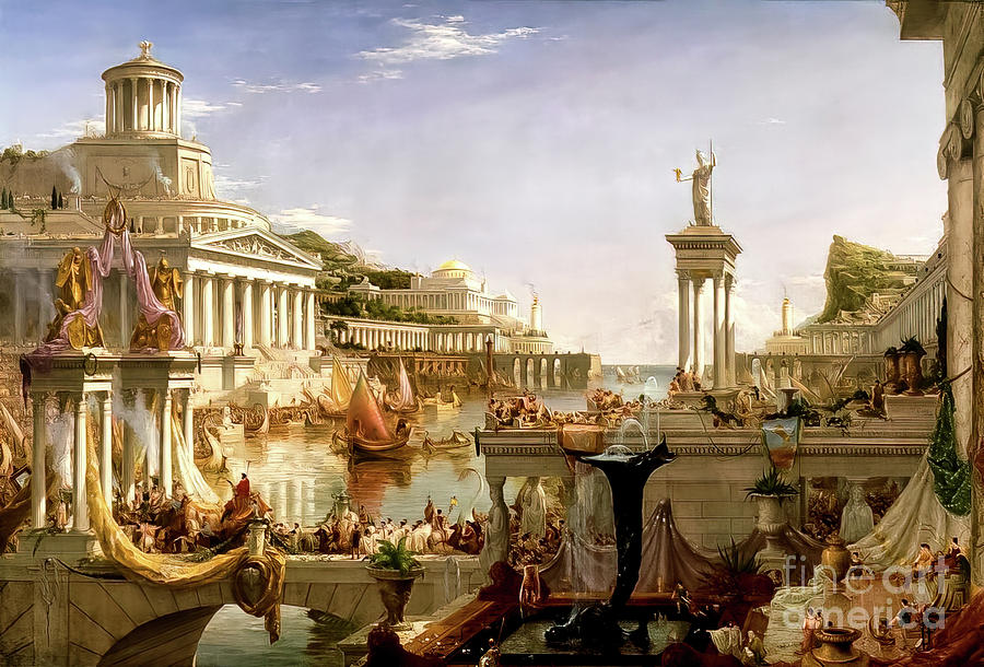 The Course of Empire, Consumption by Thomas Cole 1836 Painting by Thomas Cole
