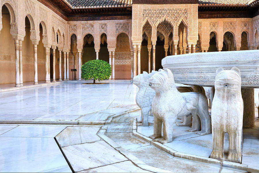 Patio de los leones. Granada.Spain. Acrilyc on sale canvas