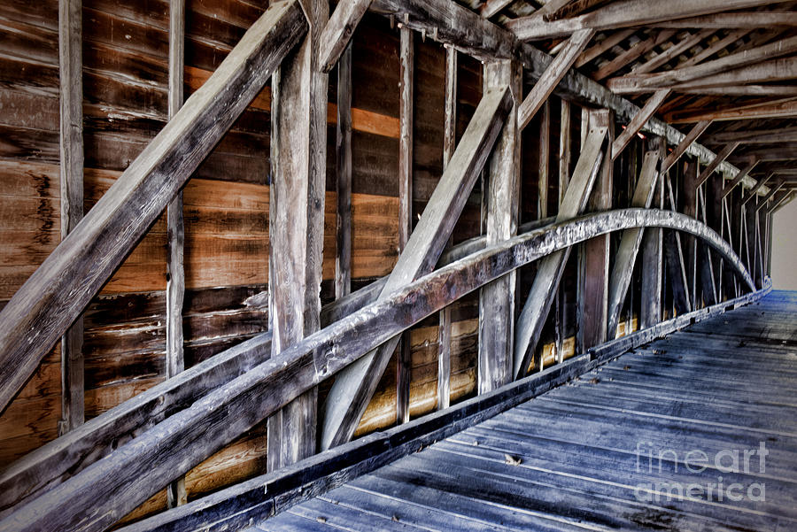 The Covered Bridge Wooden Structure Photograph by Paul Ward