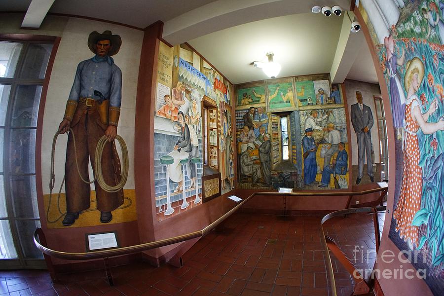 The Cowboy and Others Photograph by Tony Enjoying the Historic Coit Tower Murals
