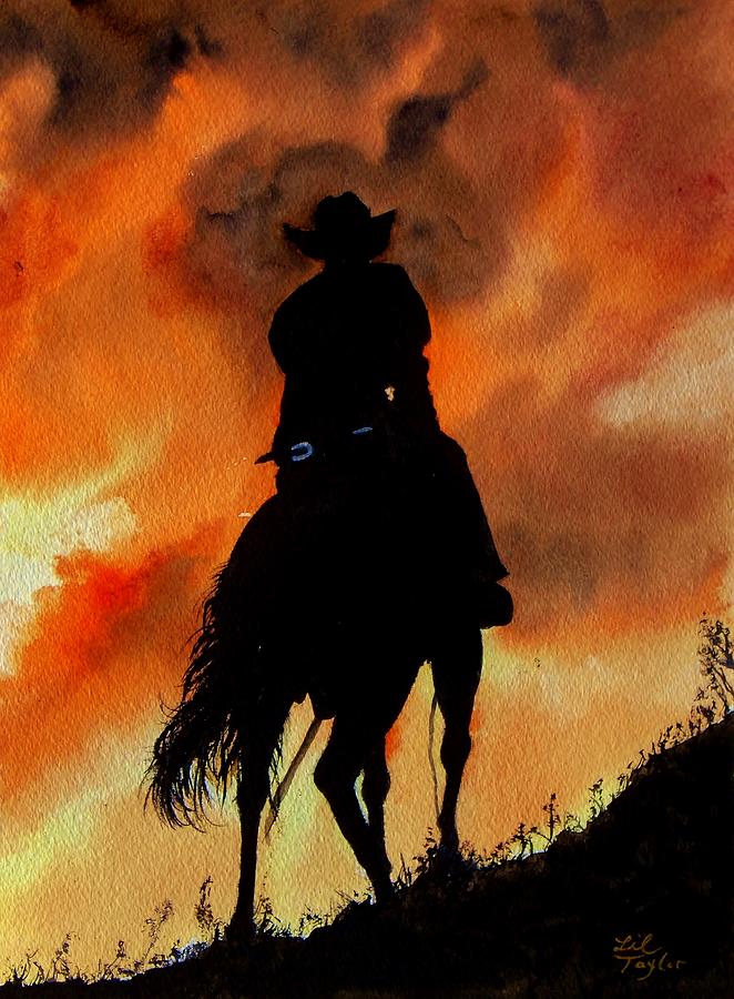 The Cowboy Painting by Lil Taylor