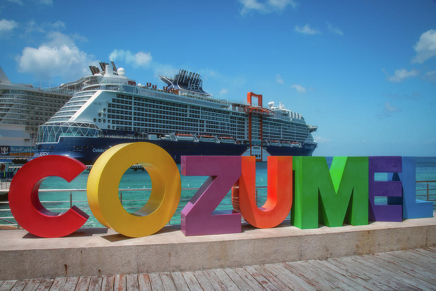 The Cozumel Sign Photograph by Robert J Wagner