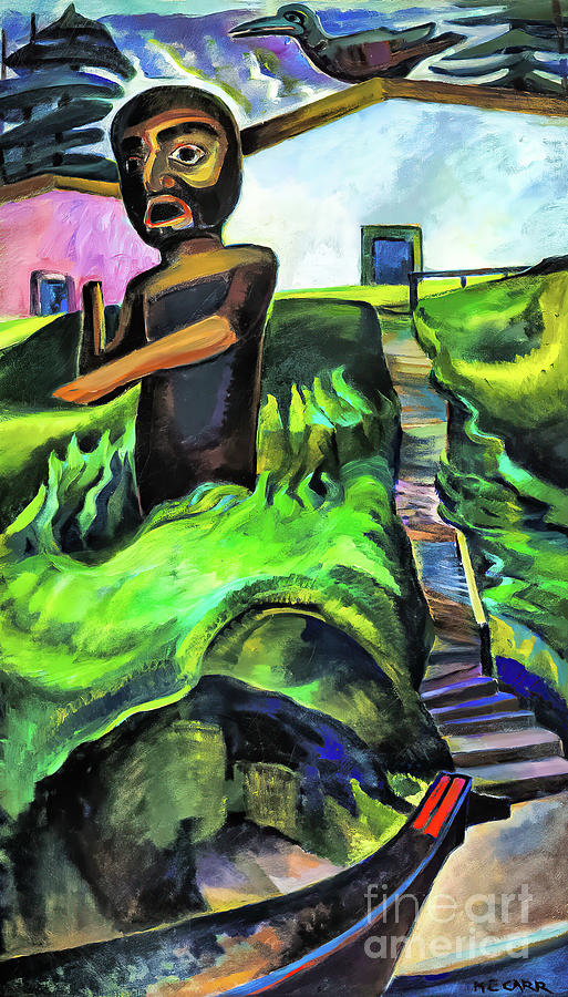 The Crazy Stair by Emily Carr 1930 Painting by Emily Carr