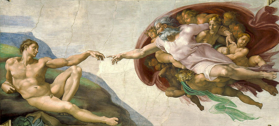 The Creation of Adam Painting by Long Shot