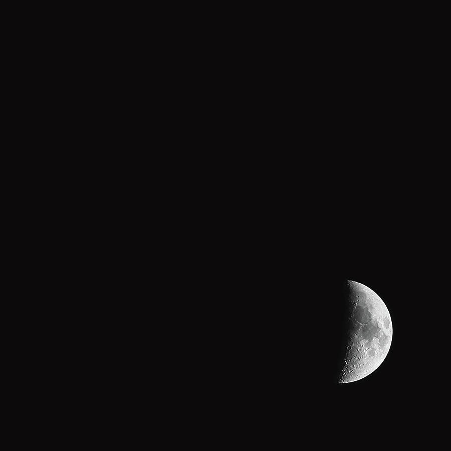 The Crescent Moon BW Cropped Photograph by Carrie Ann Grippo-Pike ...