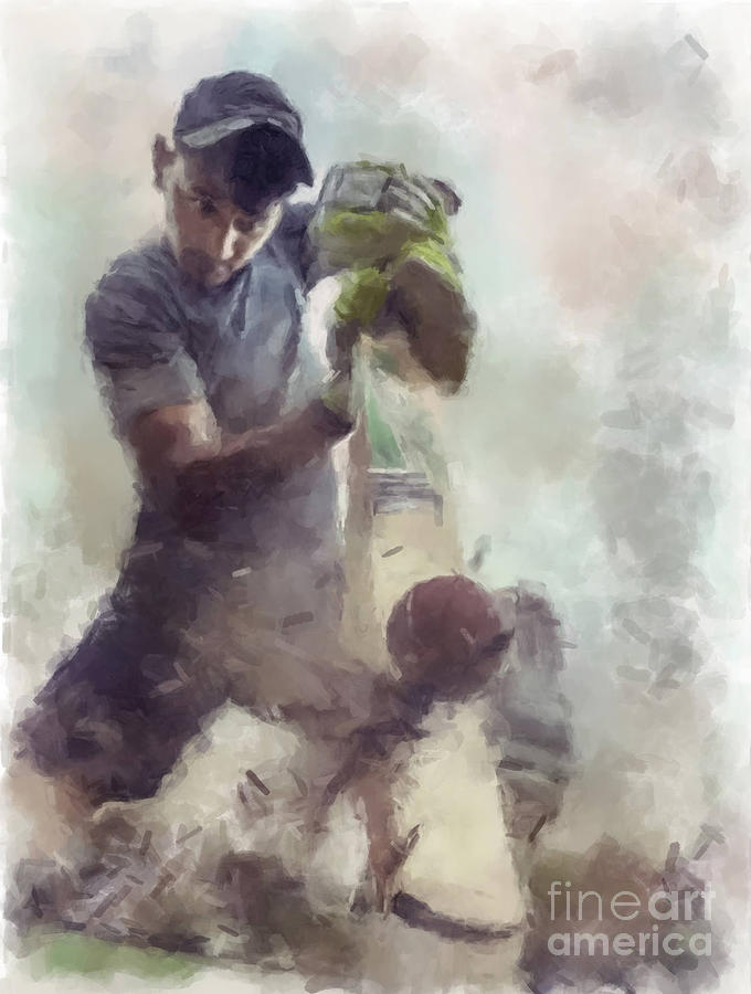 The Cricket Player Painting by Gary Arnold