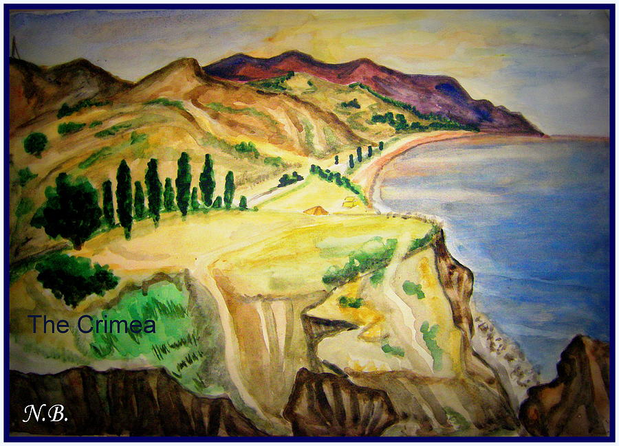 The Crimea shore Painting by Nadia Birru