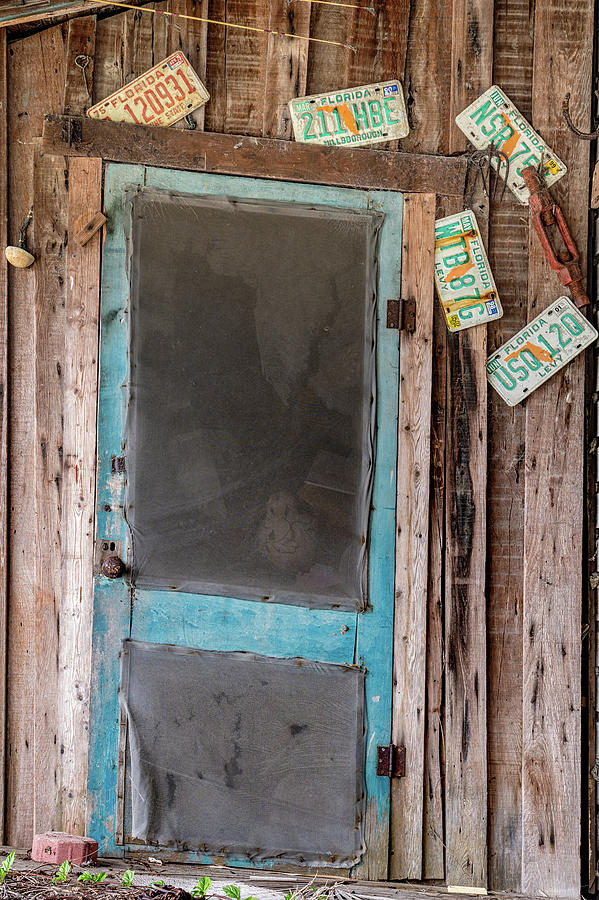 The Crooked Blue Door, Cedar Key, Florida Photograph by Dawna Moore Photography