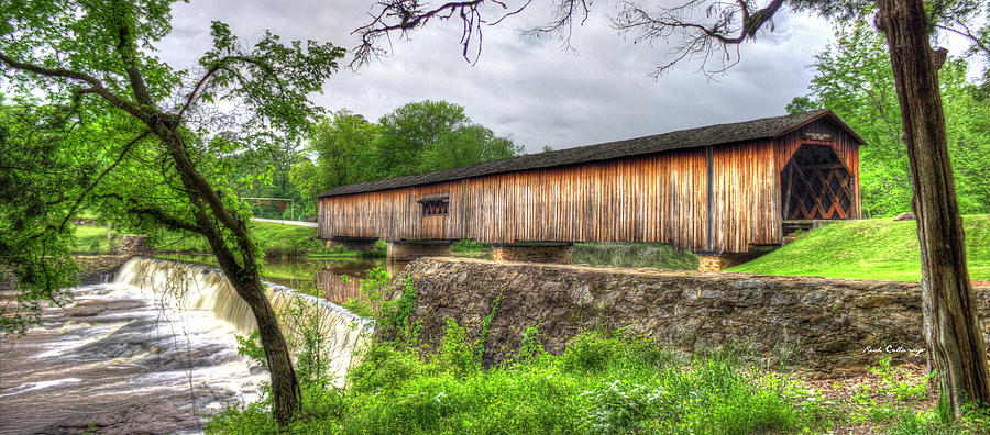 The Crossing 2 Watson Mill Covered Bridge Architectural Art Photograph by Reid Callaway